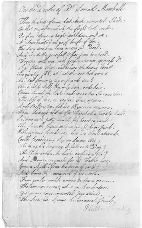 Phillis wheatley essay